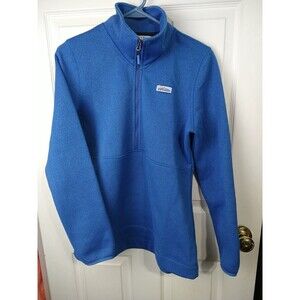 Orvis Men's S Blue Soft Shell 1/4 Zip Blue Activewear Atheleisure Sweatshirt